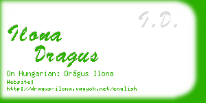 ilona dragus business card